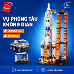 Đồ chơi lắp ráp, xếp hình Qman 1140 - Vụ phóng tàu không gian - Bộ lớn 632 mảnh ghép