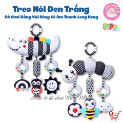 Đồ chơi treo nôi cũi xe đẩy bằng vải bông có âm thanh leng keng cho bé sơ sinh - Pipovietnam