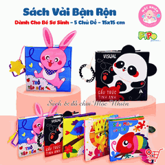 Sách vải tương tác lật mở cho bé nhận biết màu sắc, học chữ, tập đếm, 4 mùa (lẻ cuốn) size cơ bản 15x15 - Pipovietnam