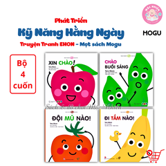 Combo 04 cuốn Sách Truyện Ehon bé 1-2-3 tuổi - Phát triển kỹ năng hằng ngày - MOGU