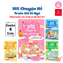 Combo 04 cuốn Sách - 365 chuyện kể trước giờ đi ngủ - Những câu chuyện phát triển chỉ số IQ và EQ cho trẻ từ 2-12 tuổi - Đinh Tị Books