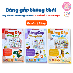Combo 03 Bảng gấp thông thái My First Learning chart (3 chủ đề) - Lalala Baby