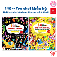 Combo 02 cuốn Sách - 140++ trò chơi thần kỳ, phát triển trí não toàn diện cho trẻ 3-9 tuổi - Đinh Tị Books