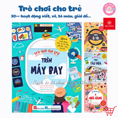 Combo 4 quyển Sách - Trò chơi cho trẻ (30++ hoạt động viết, vẽ, tô màu, giải đố... theo chủ đề) - Đinh Tị Books