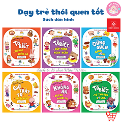 Combo 06 cuốn Sách Dán hình - Dạy trẻ thói quen tốt - Đinh Tị Books