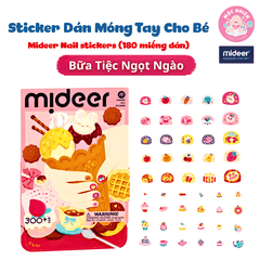 Đồ chơi Sticker dán móng tay cho bé Mideer Nail stickers 4 mẫu miếng dán cho bé gái