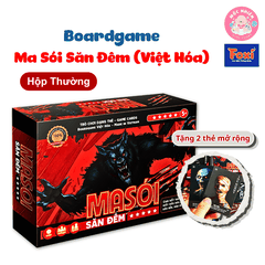 Board game Bài Ma Sói Săn Đêm Việt hóa Foxi - Werewoft-80 lá-78 lá tặng 2 thẻ mở rộng - Thẻ in siêu dày