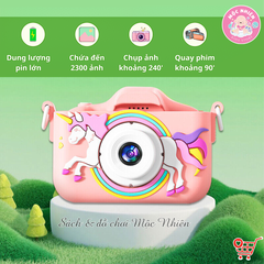 Máy chụp hình Camera - Máy ảnh kỹ thuật số cho bé có tích hợp chơi game (Tặng kèm thẻ nhớ 32GB)