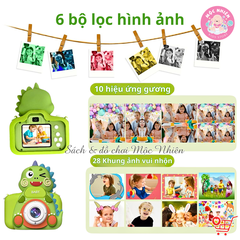 Máy chụp hình Camera - Máy ảnh kỹ thuật số cho bé có tích hợp chơi game (Tặng kèm thẻ nhớ 32GB)