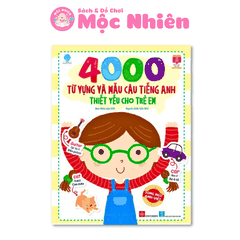 Sách - 4000 từ vựng và mẫu câu tiếng Anh thiết yếu cho trẻ em - Song ngữ Việt Anh cho trẻ từ 4 tuổi - Đinh Tị Books
