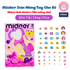 Đồ chơi Sticker dán móng tay cho bé Mideer Nail stickers 4 mẫu miếng dán cho bé gái