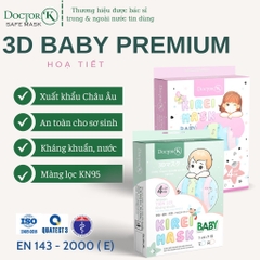 Khẩu trang trẻ em 4 lớp - Kirei Mask Baby họa tiết (Hộp 7 cái)