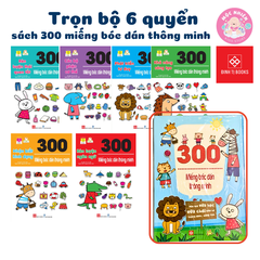 Bộ 6 quyển 300 miếng bóc dán (nhiều chủ đề)