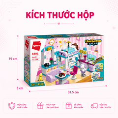 Đồ chơi lắp ráp Qman 4801 - Phòng của bé gái (194 mảnh ghép) - Dành cho bé từ 6 tuổi