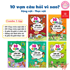Combo 5 quyển Sách - 10 vạn câu hỏi vì sao - Động vật - thực vật - Đinh Tị Books