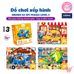 Đồ chơi xếp hình puzzle Mideer - Level 3 (03 tranh 24-30-35 mảnh ghép)