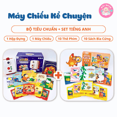 Combo Máy chiếu kể chuyện Lala Story Cinema Bộ tiêu chuẩn và Set cổ tích tiếng Anh - Lalala baby