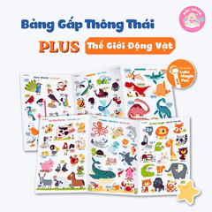 Combo 03 Bảng gấp thông thái PLUS có tích hợp công nghệ đọc với bút chấm đọc Lala magic pen của Lalala baby