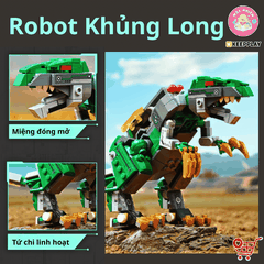 Đồ chơi lắp ráp xếp hình Keepplay 42115 - Robot xanh biến hình