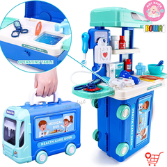 Đồ chơi nhập vai Bowa 8074 - Xe buýt y tế 29 chi tiết