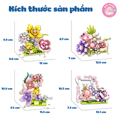 Đồ chơi lắp ráp WOMA C2000 - Chậu hoa tươi thắm (656 mảnh ghép)