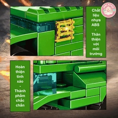 Bộ đồ chơi lắp ráp Woma C1020 - Quân sự (Nguyên bộ gồm 12 hộp lẻ với tổng 460 mảnh ghép)