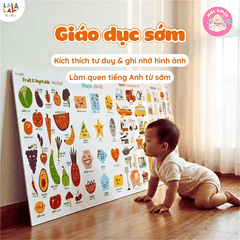 Bảng gấp thông thái PLUS có tích hợp công nghệ đọc với bút chấm đọc Lala magic pen của Lalala baby