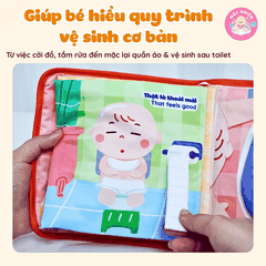 Sách vải bận rộn Lalala Baby đồ chơi vải đồ chơi đa tương tác đồ chơi montessori cho bé sơ sinh