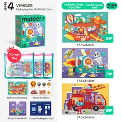 Đồ chơi xếp hình puzzle Mideer level 4 - Xe cứu hỏa