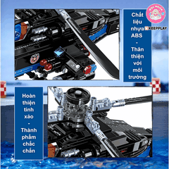 Đồ chơi lắp ráp xếp hình Keepplay 11024 - Máy bay trực thăng quân sự (748 chi tiết)