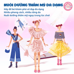 Sổ tay thiết kế thời trang Mideer kèm vải - Đồ chơi cho bé gái Dress-up Fashion Guide MD2348