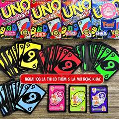 Bộ bài Boardgame - Uno Fox hiệu Foxi - UNO cao cấp-trò chơi thẻ bài siêu hay cuốn hút-gắn kết bạn bè gia đình