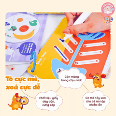Học liệu tô xóa Lala Tracing Plus - Đồ chơi giấy tô xóa thông minh đồ chơi tô xóa cho bé -Lalala baby