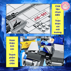 Đồ chơi lắp ráp xếp hình 2 trong 1 Woma C0665 - Tiêm kích biến hình (314 chi tiết)