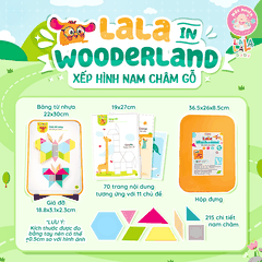 Đồ chơi xếp hình nam châm Lala Wooderland bằng gỗ cao cấp phát triển tư duy sáng tạo logic cho bé - Lalala baby
