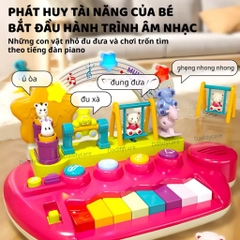 Đồ chơi âm nhạc cho bé kèm đàn piano điện tử có hiệu ứng động vật nhảy múa Goodway Musical Piano