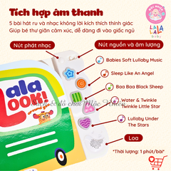 Sách âm thanh Lalalook đồ chơi kích thích thị giác não bộ phát triển cho bé sơ sinh - Lalala baby