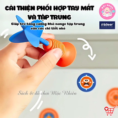 Phi tiêu cao su kèm sticker hồng tâm Mideer Suction Dart, Đồ chơi phi tiêu cho bé trai bé gái MD1439