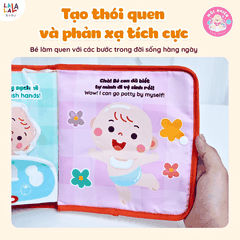 Sách vải bận rộn Lalala Baby đồ chơi vải đồ chơi đa tương tác đồ chơi montessori cho bé sơ sinh