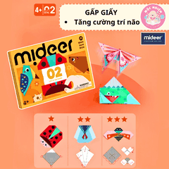 Đồ Chơi Gấp Giấy Thủ Công Origami Mideer - Cho Bé Từ 3 Tuổi Luyện Tay Khéo Léo