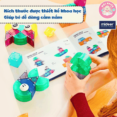 Đồ chơi xếp hình nam châm ánh sáng hình khối - Mideer Creative Magnetic Building Blocks - Dành cho bé từ 3 tuổi