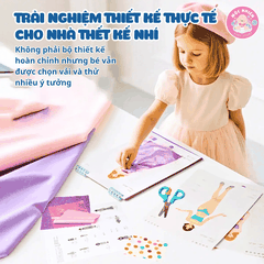 Sổ tay thiết kế thời trang Mideer kèm vải - Đồ chơi cho bé gái Dress-up Fashion Guide MD2348