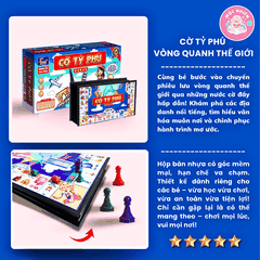 Đồ chơi Cờ Tỷ Phú Chủ Đề Vòng Quanh Thế Giới Size Lớn - Cờ Tỉ Phú Đồ Chơi Trí Tuệ Trẻ Em - Hiệu Foxi