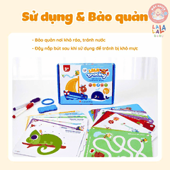 Học liệu tô xóa Lala Tracing Plus - Đồ chơi giấy tô xóa thông minh đồ chơi tô xóa cho bé -Lalala baby