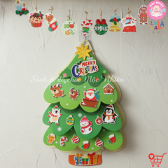 LalaXmas Tree - Cây thông Noel 3D bóc dán TẶNG KÈM đèn led 2m - Lalala Baby