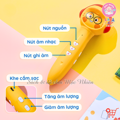 Bút Chấm Đọc Lala Magic Pen Song Ngữ Anh Việt - Đồ Chơi Âm Thanh Tích Hợp Đa Chức Năng kèm Thu Âm Cho Bé - Lalala baby