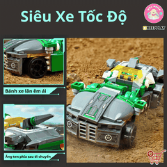 Đồ chơi lắp ráp xếp hình Keepplay 42115 - Robot xanh biến hình