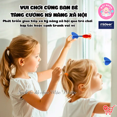 Phi tiêu cao su kèm sticker hồng tâm Mideer Suction Dart, Đồ chơi phi tiêu cho bé trai bé gái MD1439