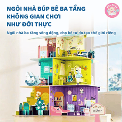 Đồ chơi lắp ráp Mô hình nhà búp bê biệt thự Mideer - Creative 3D Villa