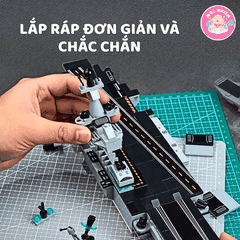 Đồ chơi lắp ráp xếp hình Qman 42205 - Tàu chạy bằng năng lượng hạt nhân (572 mảnh ghép)